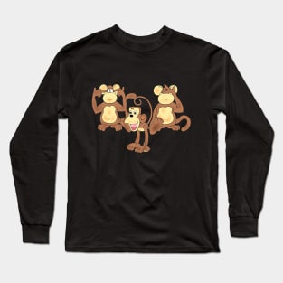 three monkeys Long Sleeve T-Shirt